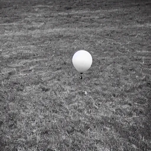 Image similar to hot air baloon tied to the ground with a sailor's anchor. hopper style.