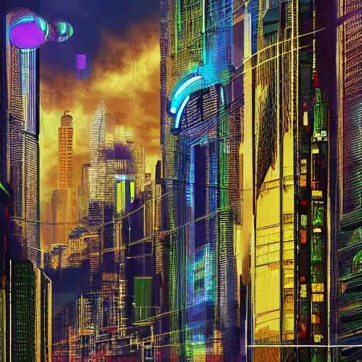Image similar to cyberpunk city, ankara, hyper realistic, golden ratio, extreme detail,