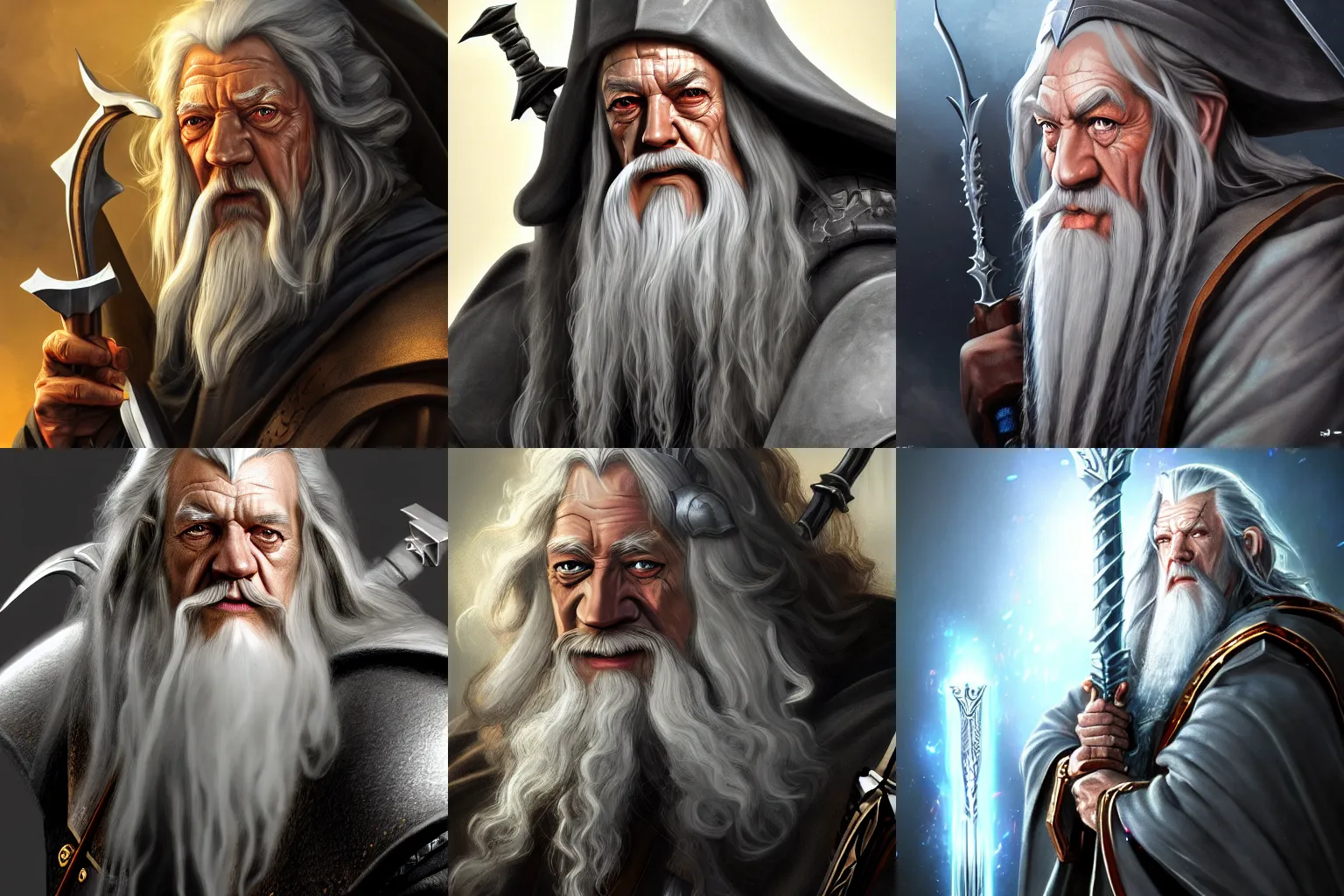 Prompt: Gandalf Warhammer 40k portrait, 4k resolution, highly detailed, artstation, very sharp, epic