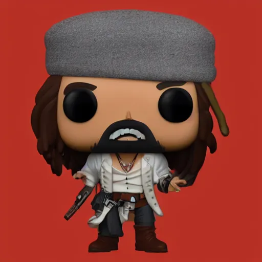 Image similar to Jack Sparrow as a funko pop head, hyperrealistic, 8k, trending on Artstation