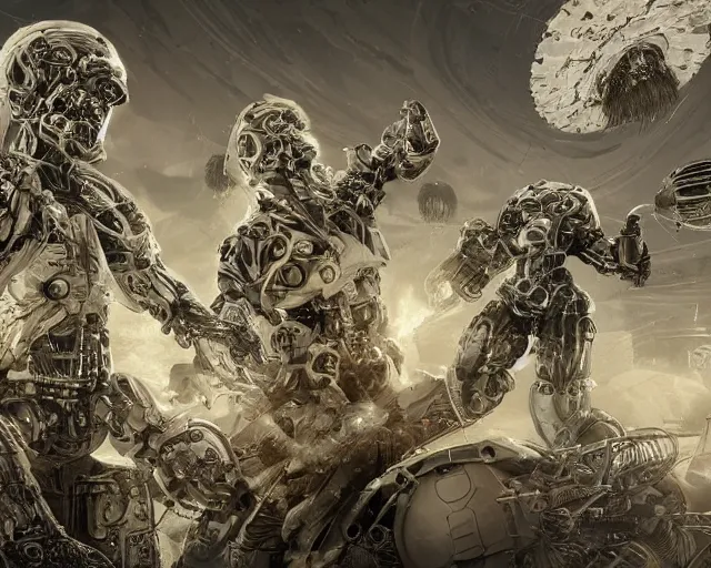 Image similar to love, joy, realistic textured magnetosphere humanoids, complex cybernetic glowing vortexes, large array, ornate, cinematic light shadows, hdr refractions, insanely detailed rendering, cybernetic civilisations, 8 k, *