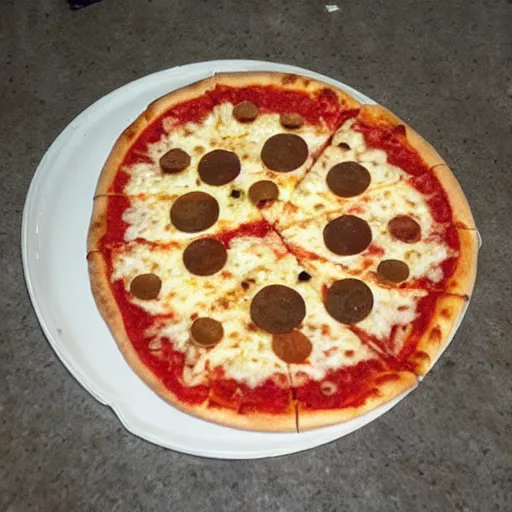 Image similar to pizza in the shape of indiana