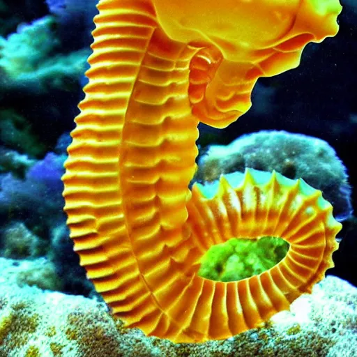 Prompt: a beautiful photo of a realistic seahorse