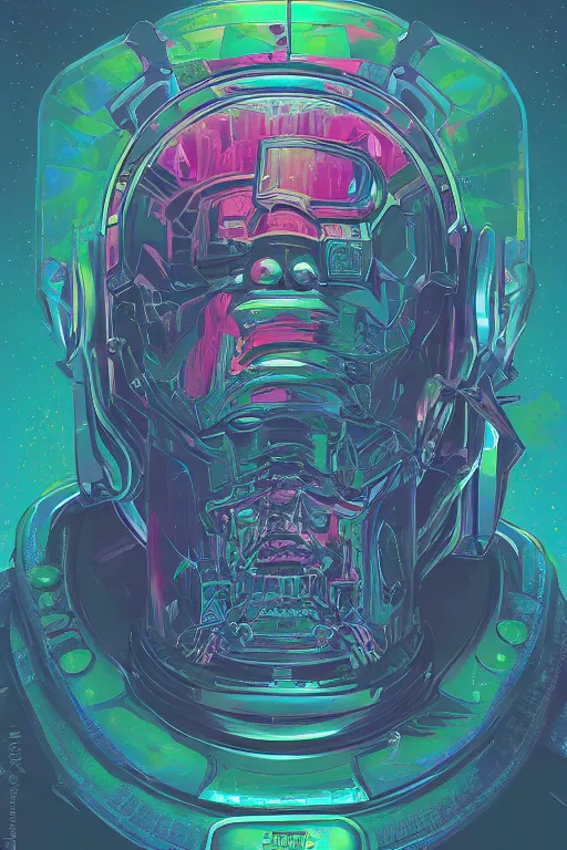 Prompt: portrait of jewel orbfolk commander in the style of Rob Lefield and Dan Mumford , trending on artstation, digital art,surrealism ,macro,blueprint ,vaporwave ,