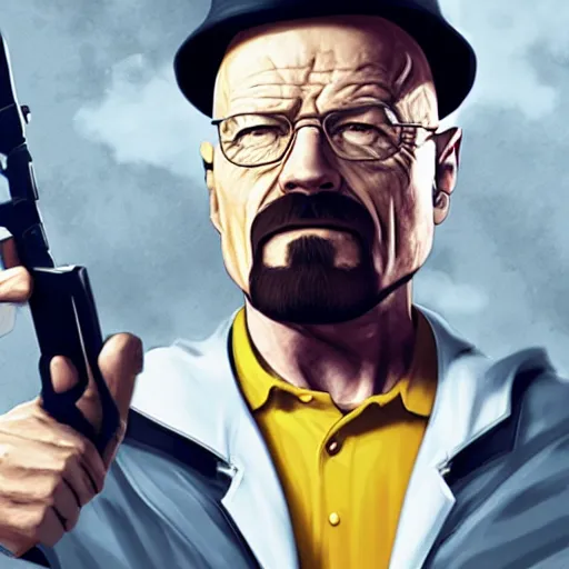 Image similar to walter white in overwatch