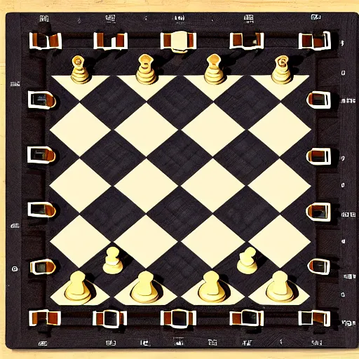 Image similar to top down view of a chessboard