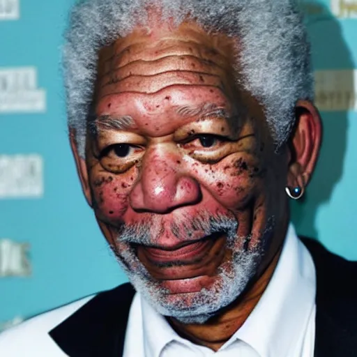 Prompt: Morgan Freeman as god in heaven