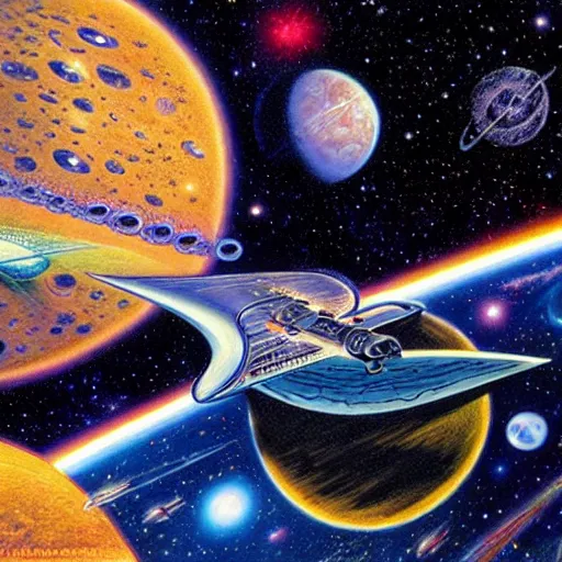 Image similar to Liminal space in outer space by Ron Walotsky