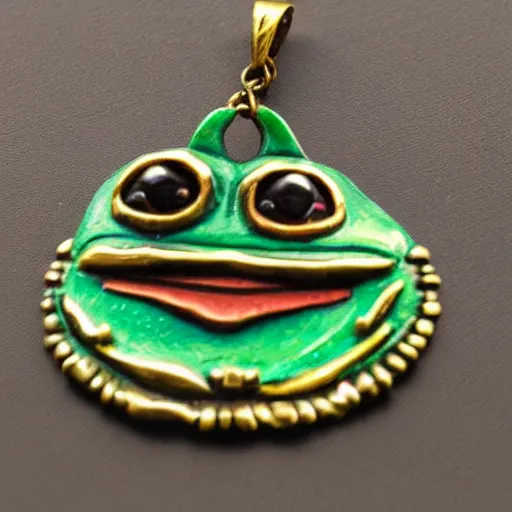 Image similar to pre - columbian pepe the frog jewelry