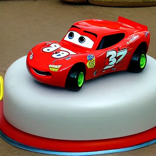 Image similar to Ebay listing of lighting mcqueen, Car on sale, Ebay website, lightning mcqueen being sold online