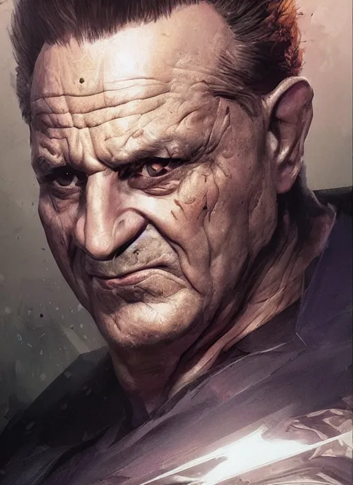 Image similar to Portrait Joe Pesci as a super villain, marvel comics, dark, intricate, highly detailed, smooth, artstation, digital illustration by Ruan Jia and Mandy Jurgens and Artgerm and Wayne Barlowe and Greg Rutkowski and Frank Frazetta