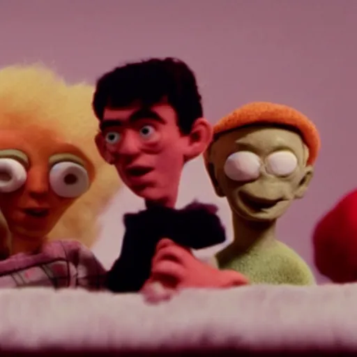 Prompt: claymation film by Stanley Kubrick