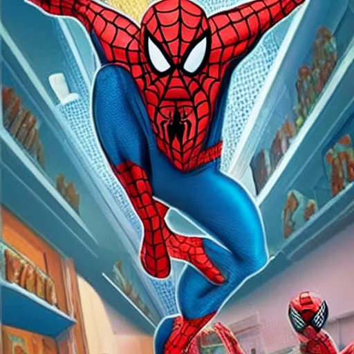 Image similar to taking medicine spiderman taking medicine taking medicine