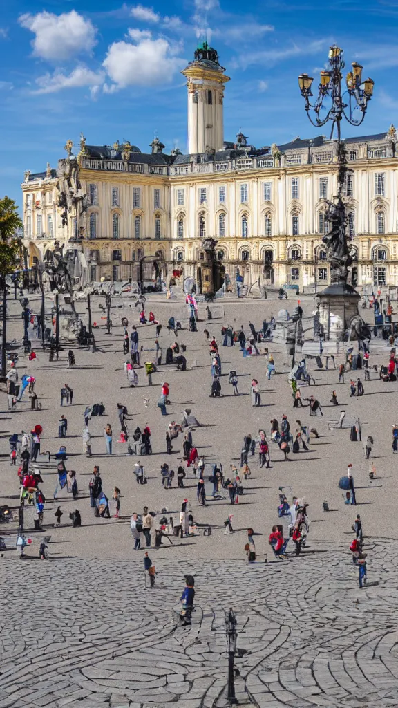 Prompt: nancy, place stanislas, summer, day, photography