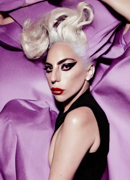 Image similar to lady gaga styled by nick knight posing ,90s themed, vogue magazine, Highly realistic. High resolution. Highly detailed. Dramatic. 8k.4k.