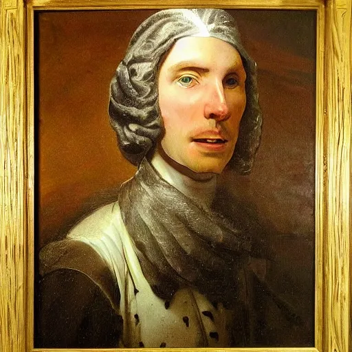 Image similar to Jerma985 in a 1700's Painting, detailed, highly detailed, heroic, epic, complex, very detailed, realistic, HD quality, 8k resolution, body and headshot, Oil Painting, 1700's Painting of Jerma985, 1700's Painting Style, 1700's Painting, Painting, Trending on Artstation