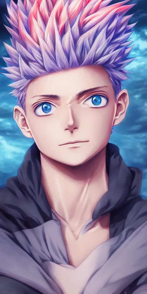 Image similar to killua zoldyck in rossdraws art, with thunderstorms, 8 k, bright colors, detailed face, details, sharp smooth, aykut aydogdu