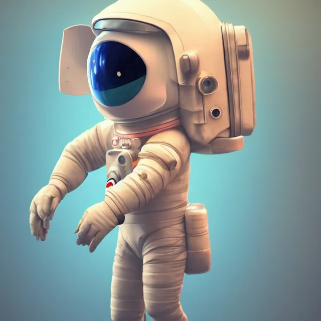 Image similar to a cute astronaut, pixar animation style, soft colors, octane render, colorful, spectral color, 5 d, ultra - hd, mini, volumetric lighting