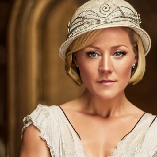 Prompt: Helene Fischer in downton Abbey , 8k, HD