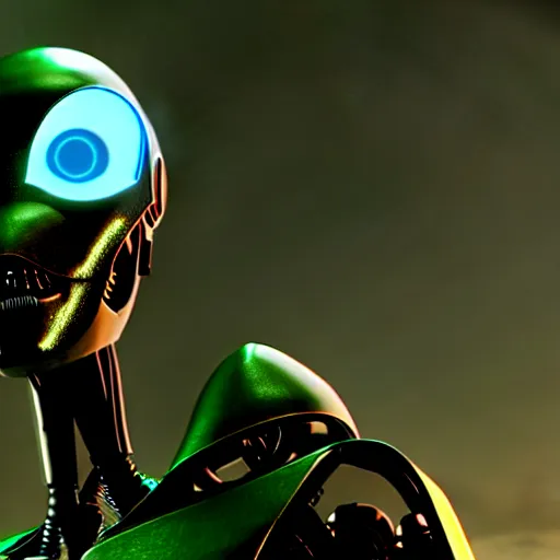 Image similar to a robot infected with an alien implant, octane render, unreal engine, 3 d