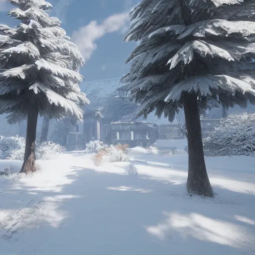 Prompt: snow, realistic, unreal engine