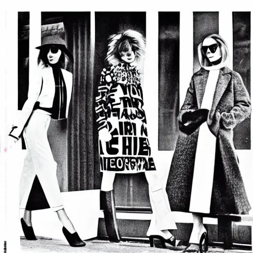 Prompt: “ 1 9 7 0 s new york street fashion, illustration, vogue fashion editorial, magazine fashion photo 1 9 7 0 s new york ”