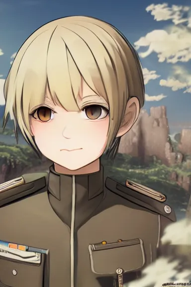 Image similar to beautiful little blonde boy in thigh nazi male uniform. made in abyss art style, inspired by kris from deltarrune, cute detailed artwork, anatomically correct, soft details, ilya kuvshinov, reflection, perfect composition, wallpaper mobile, illumination, digital art, detailed anime soft face, symmetrical face, western comic, illustration, realistic, nazism