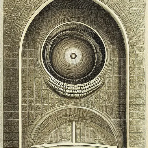 Image similar to golden ratio, circles, squares, perfection, intricate, sublime, heavenly, doorway, detailed, pencil art, spirals, colored, astronaut suite, human astronaut opening door that shows the universe illustrated by davinci