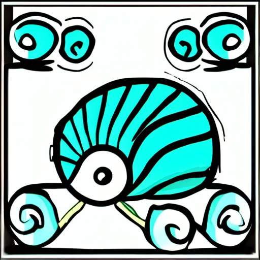 Prompt: cute snail logo