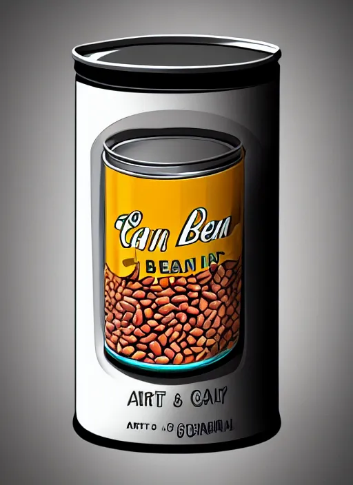 Image similar to A can of beans, detailed digital art, trending on Artstation