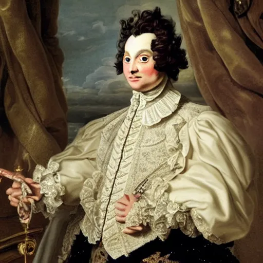 Image similar to johnny depp as louis xv,