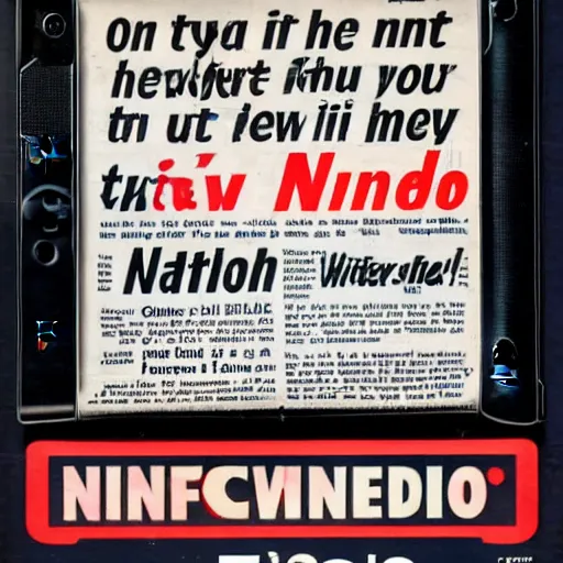 Prompt: 1950s newspaper ad for the Nintendo switch