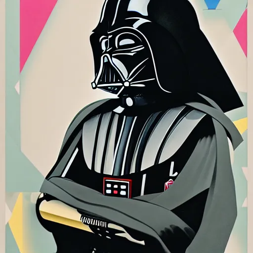 Image similar to Darth Vader profile picture by Sachin Teng, asymmetrical, Organic Painting , Matte Painting, meaningful, Powerful, geometric shapes, hard edges, graffiti, street art:2 by Sachin Teng:4