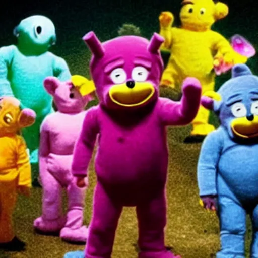 Image similar to Teletubby, scary stories to tell in the dark