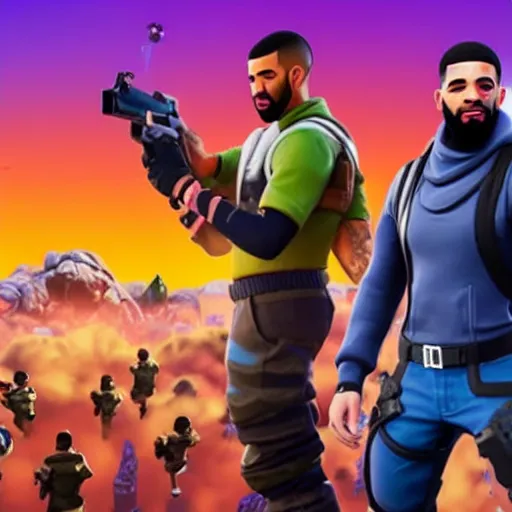 Image similar to drake in fortnite