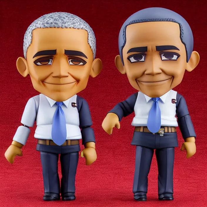 Image similar to Obama, An anime nendoroid of Obama, figurine, detailed product photo