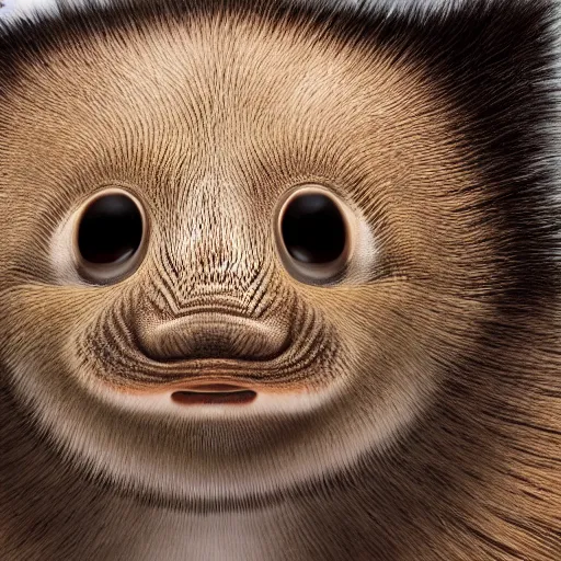 Prompt: A wide angle, studio photographic portrait of a new animal discovered by scientists. It is described as the cutest animal ever discovered.