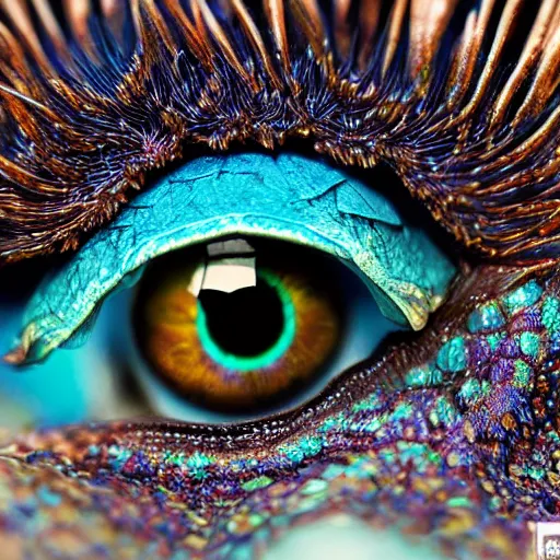 Image similar to a beautiful dragon's eyes, bule, 8 k, stunning, highly detailed, super macro, surrealist, close - up view,