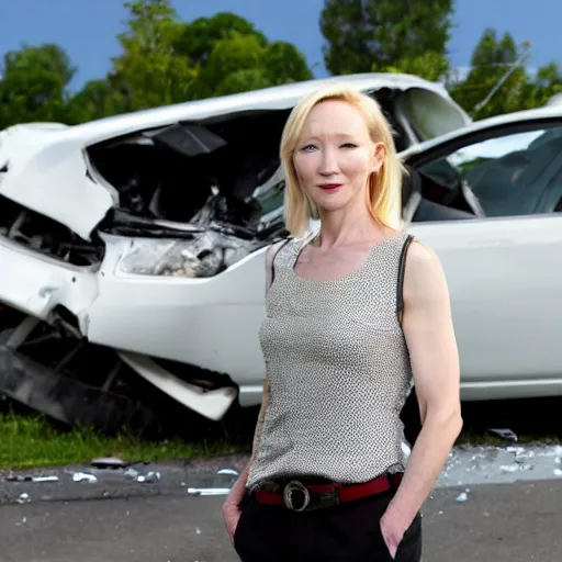 Image similar to anne heche in a deadly car accident