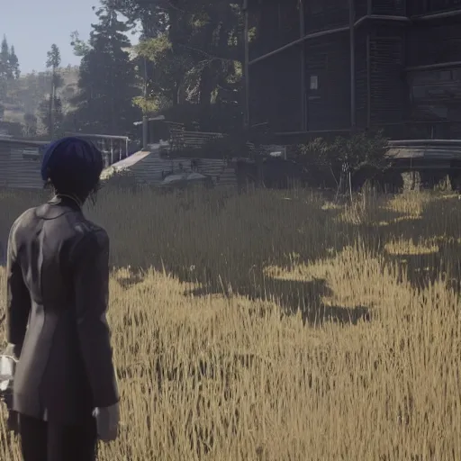 Prompt: ghost in the shell in red dead redemption 2