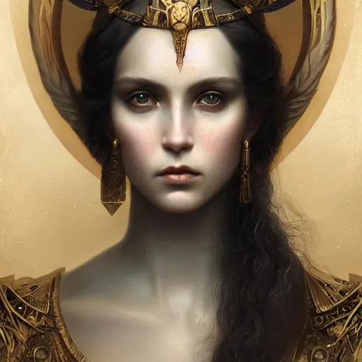 Prompt: By Tom Bagshaw, a very beautiful goddess of war female body portrait in bodysuit, symmetric body features proportions, intricate details, focus, realistic eyes looking at camera, golden ratio, ruins by night, award winning, unreal render