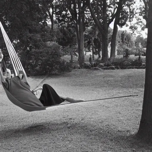 Image similar to priest on a hammock