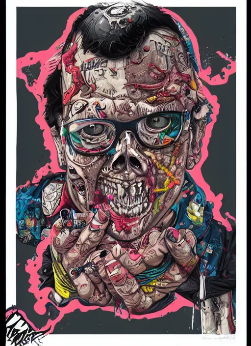 Image similar to zombie skateboard full body hiphop streetwear drip, tristan eaton, victo ngai, artgerm, rhads, ross draws