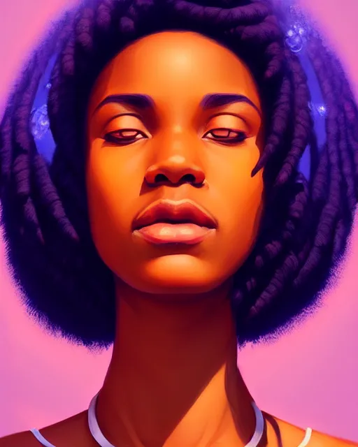 Image similar to beautiful auburn flower african american goddess portrait by sylvain sarrailh, artstation, radiant halo of light, photorealism, w