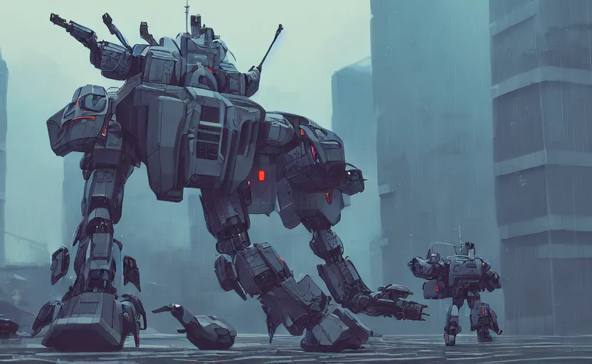 Prompt: A japanese style mecha ARMORED CORE by simon stålenhag, rendered by Beeple, by Makoto Shinkai, syd meade, ARMORED CORE, space art concept, digital art, unreal engine, WLOP, trending on artstation, 4K UHD image, octane render,