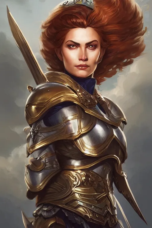 Image similar to amazon valkyrie athena, d & d, fantasy, portrait, highly detailed, headshot, digital painting, trending on artstation, concept art, sharp focus, illustration, art by artgerm and greg rutkowski and magali villeneuve