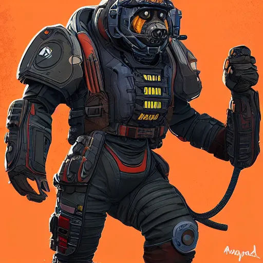 Image similar to bloodhound from apex legends, digital art, character design, masterpiece