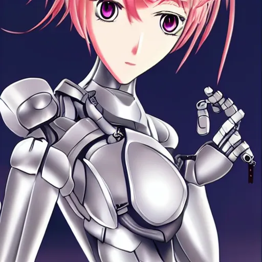 Image similar to robot anime girl