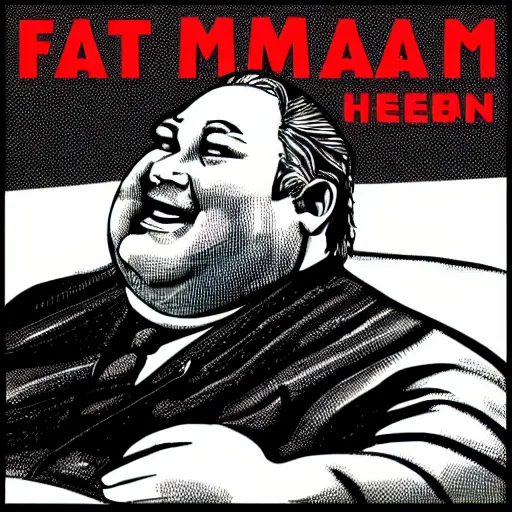 Image similar to fat man we respect you a lot fat man, snake oil CMO