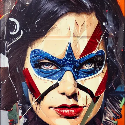 Prompt: super hero by sandra chevrier